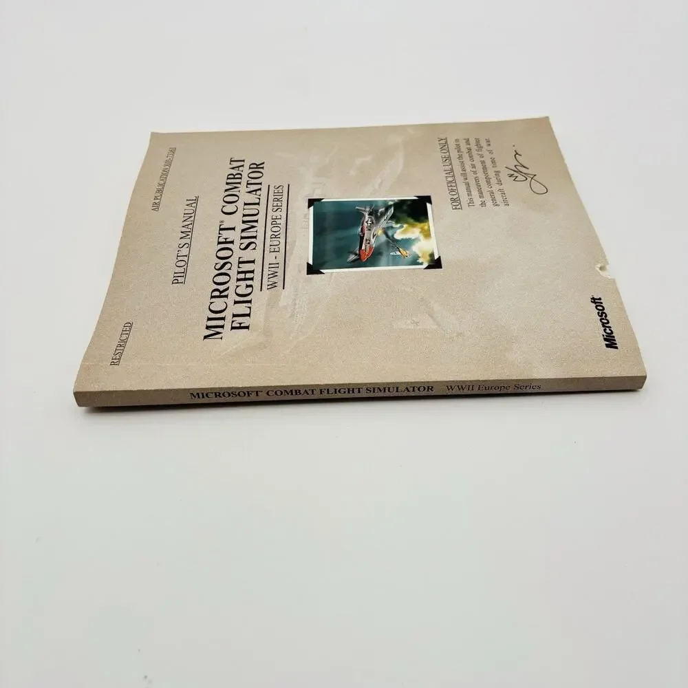 Microsoft Combat Flight Simulator WW2 Europe Manual VG Condition.